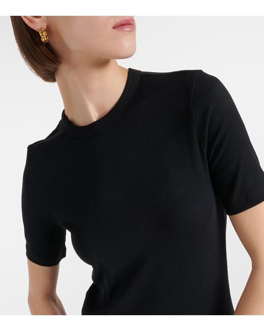 Totême  Black Cotton-blend Jersey T-shirt