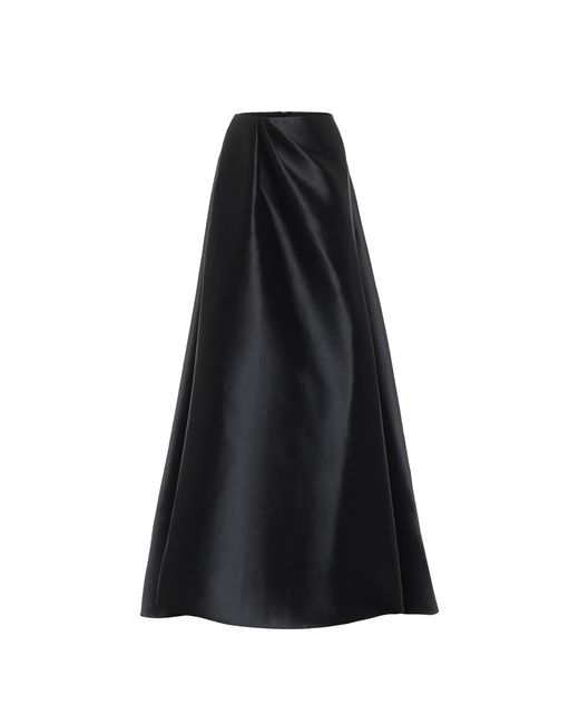 Alex Perry Dresden High-rise Satin Maxi Skirt in Black | Lyst