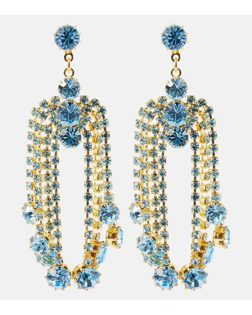 Magda Butrym Blue Crystal-embellished Drop Earrings