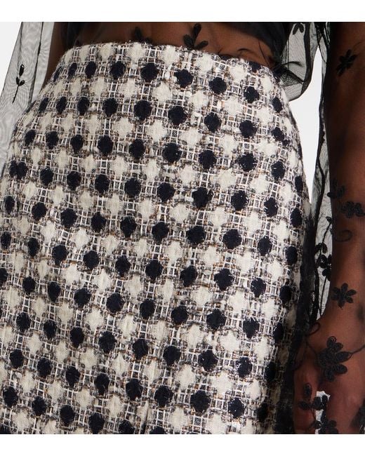 Mini-Jupe En Tweed Nina Ricci en coloris White