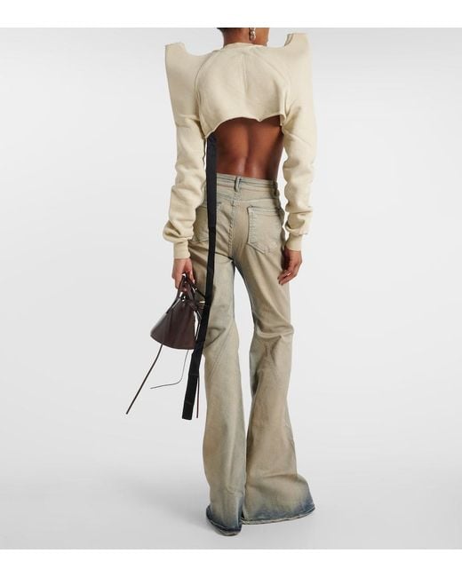 Rick Owens Green Drkshdw Mid-Rise Flared Jeans