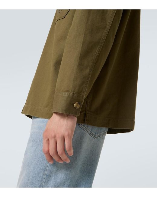 Surchemise Cassandre En Coton Et Lin Saint Laurent pour homme en coloris Green