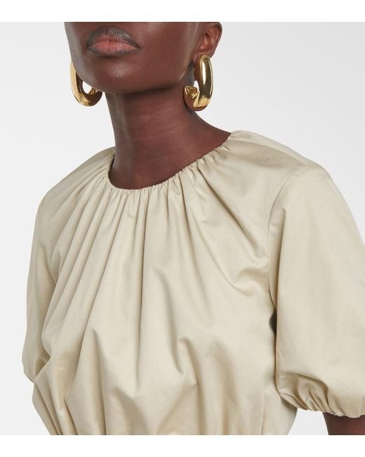Joseph Natural Merlin Peplum Cotton Blouse