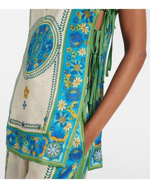 ALÉMAIS Blue Bedrucktes Top Vivianna