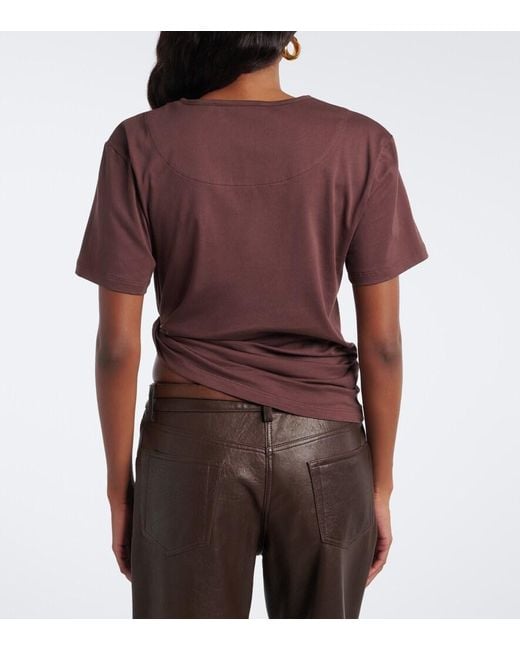 Christopher Esber Brown Bree Quartz Cotton Jersey T-Shirt