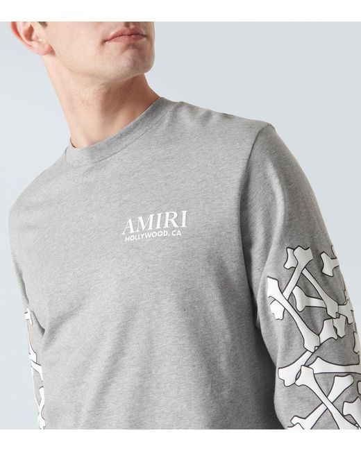 Sudadera de jersey de algodon estampado Amiri de hombre de color Gray