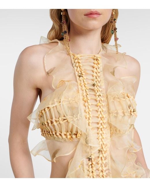 Zimmermann Natural Balance Ruffled Silk Organza Maxi Dress
