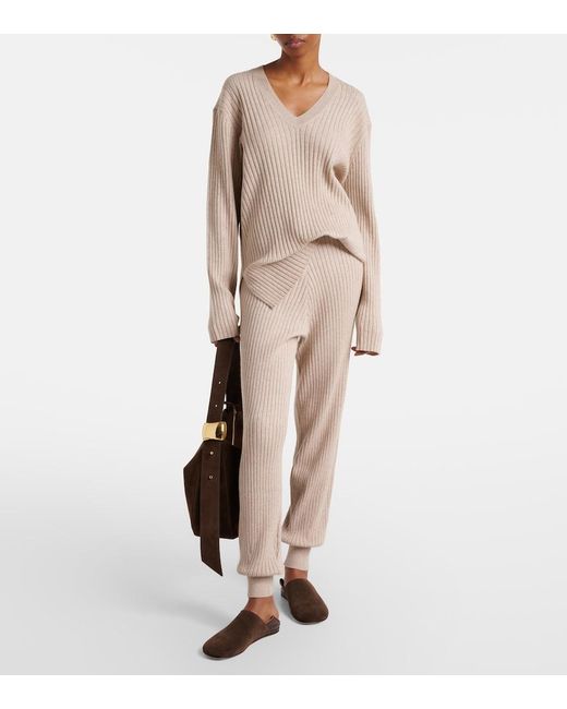 Jardin Des Orangers Brown Ribbed-Knit Cotton And Cashmere Sweater