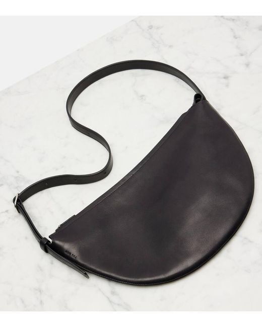 The Row Black Schultertasche Jouvette Medium Aus Leder
