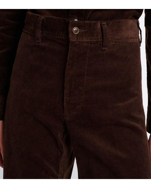 Polo Ralph Lauren Brown Cotton Corduroy Wide-Leg Pants