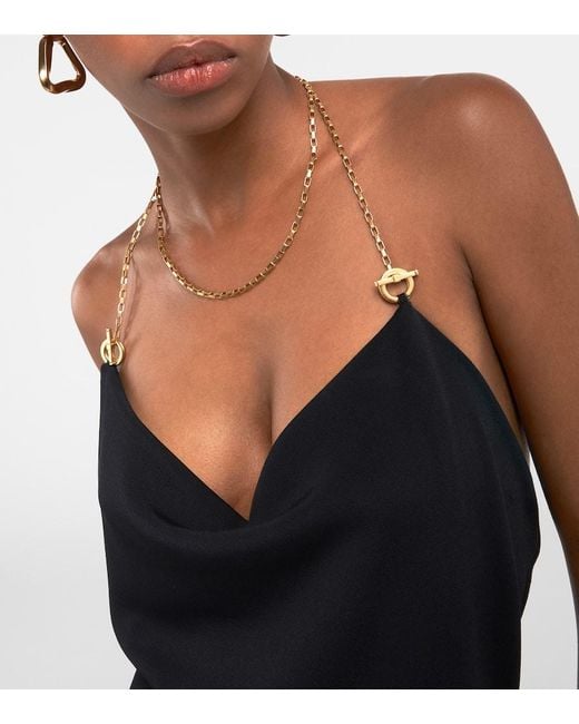 Robe Longue Bottega Veneta en coloris Black