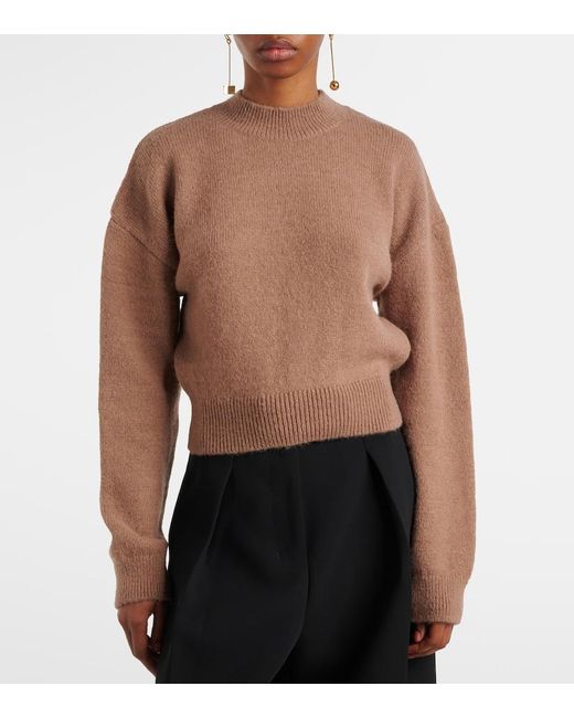 Jacquemus Brown Alpaca And Wool-Blend Sweater