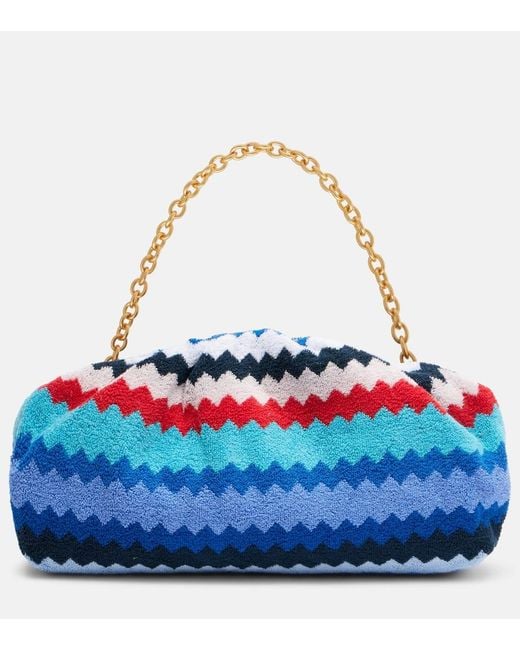 Missoni Blue Zigzag Large Terry Clutch