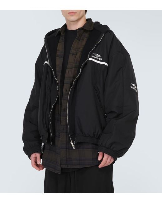 Balenciaga Black 3B Sports Icon Layered Track Jacket for men