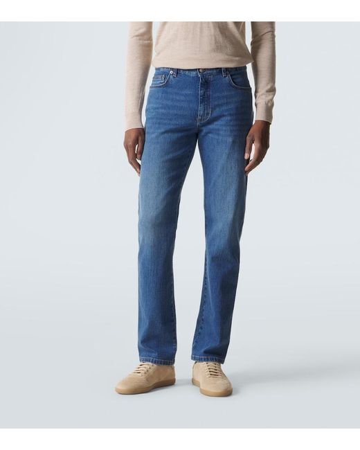 Zegna Blue Slim Jeans for men