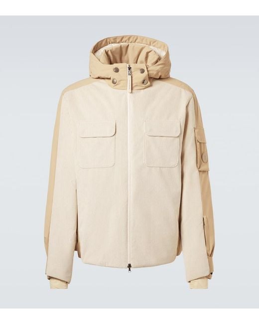 Bogner Natural Cobe-D Down-Paneled Ribbed-Knit Ski Jacket for men