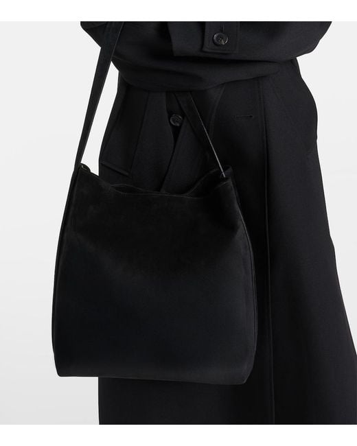 Aesther Ekme Black Sac Supple Suede Tote Bag