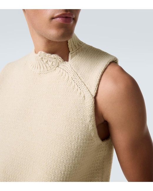 Dries Van Noten Pullunder Aus Wolle Und Kaschmir in Natural für Herren