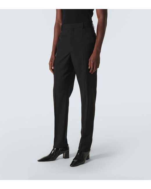 Saint Laurent Black High-Rise Straight Pants for men