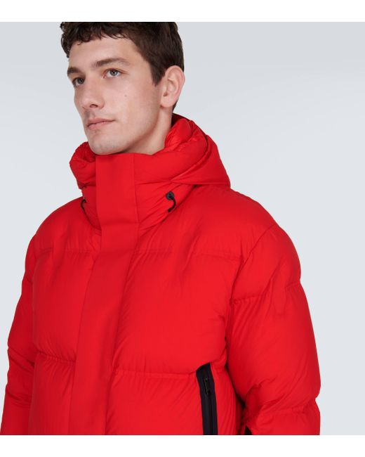 Zegna Red Down Ski Jacket for men
