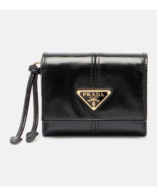Prada Black Logo Leather Wallet