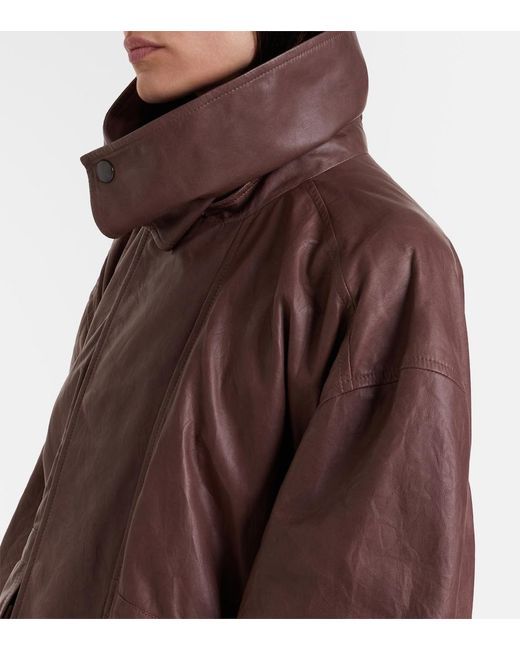 Calvin Klein Brown Isa Leather Jacket