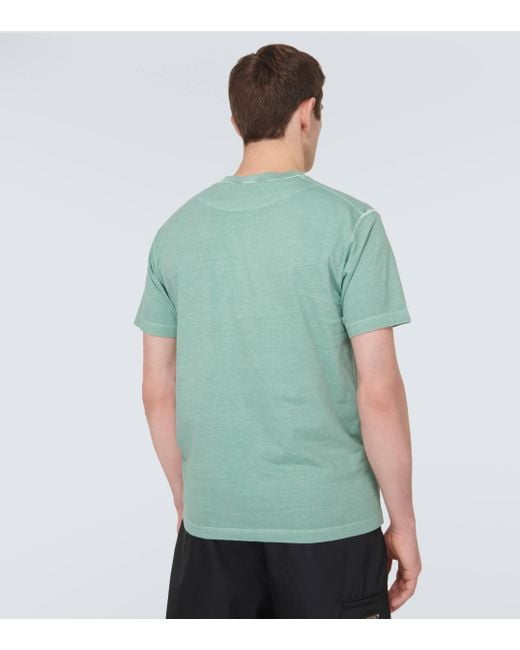Stone Island Green Compass Cotton Jersey T-shirt for men