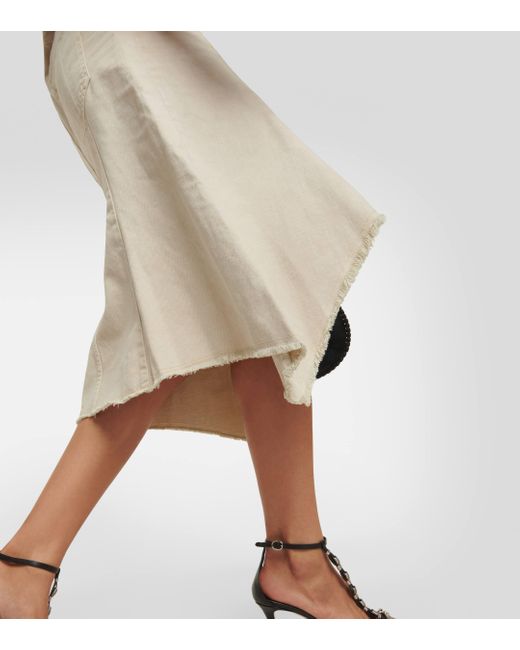 Isabel Marant Natural Nyda Denim Midi Skirt