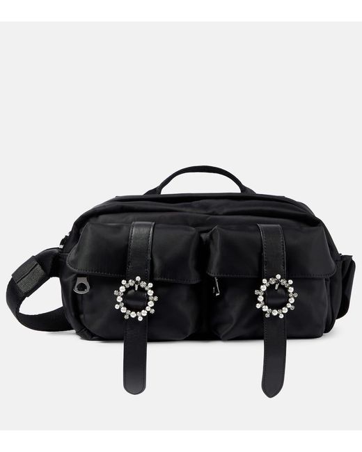 Simone Rocha Black Lace Up Military Backpack