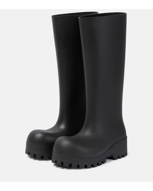 Balenciaga Black Bulldozer Rain Boots
