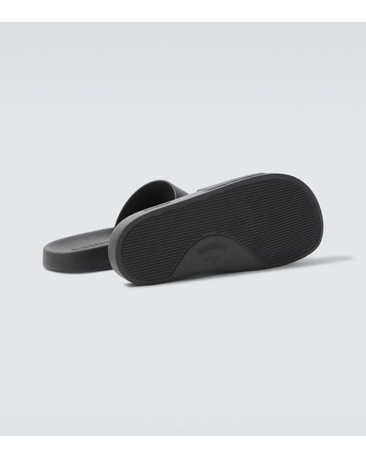 Burberry Black Check Slides for men