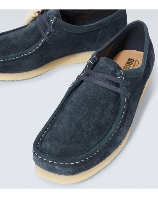 Clarks Blue Wallabee Suede Moccasins for men