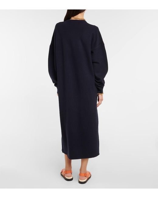 Extreme Cashmere Blue N°106 Weird Cashmere-blend Sweater Dress