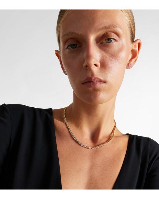 Suzanne Kalan White 18Kt Tennis Necklace With Diamonds