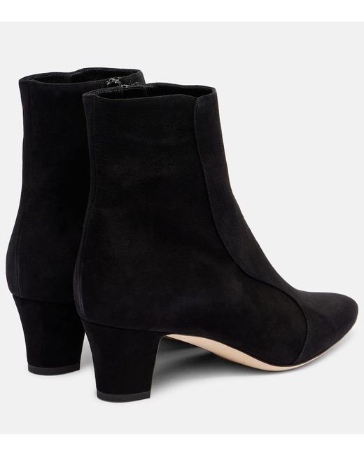 Manolo Blahnik Black Myconia 50 Suede Ankle Boots