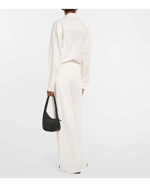 [THE ROW] Gala パンツ キャディ ホワイト Gala Pant White in Cady – The Row