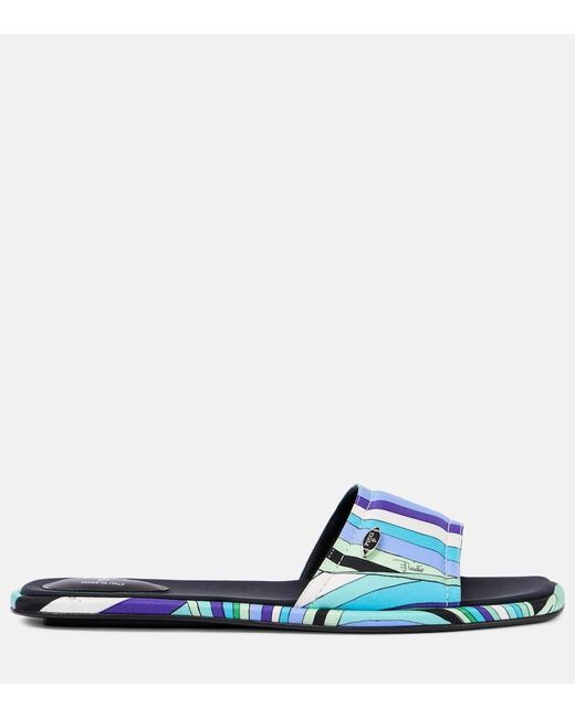 Sandali Infradito Iride di Emilio Pucci in Blue