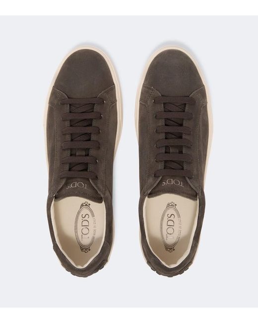Tod's Brown Suede Sneakers for men