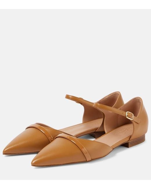 Malone Souliers Brown Ulla Leather Flats