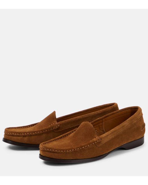 The Row Brown Ruth Suede Loafers