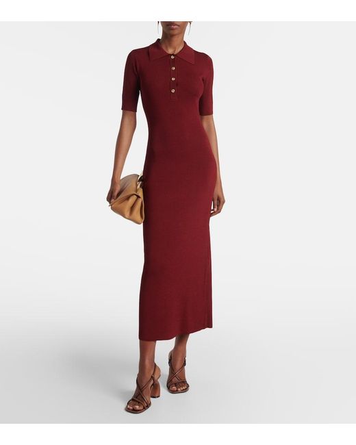 Rebecca Vallance Red Knitted Polo Dress