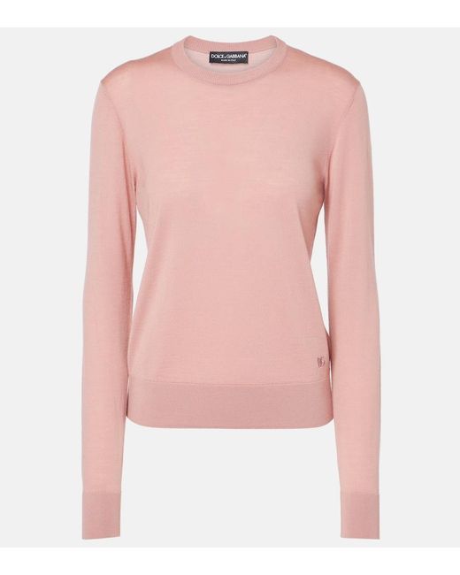 Dolce & Gabbana Pink Virgin Wool Sweater