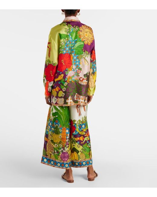 Chemise Tiger Imprimee En Soie ALÉMAIS en coloris Green