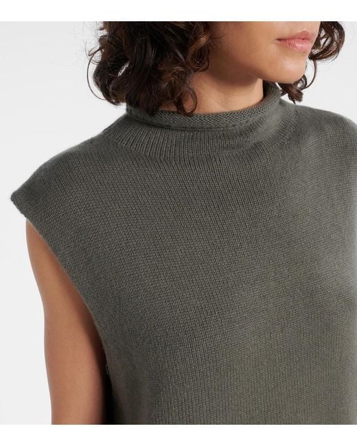 Lisa Yang Green Knitted Cashmere Top