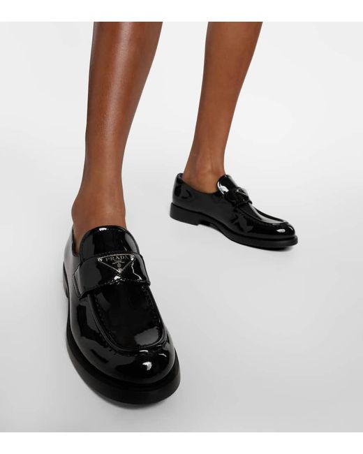 Prada Black Patent Leather Loafers