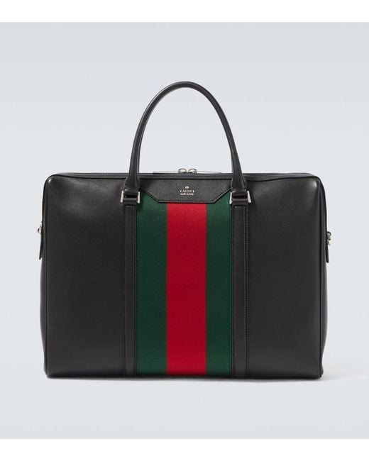 Gucci Black Leather Briefcase for men