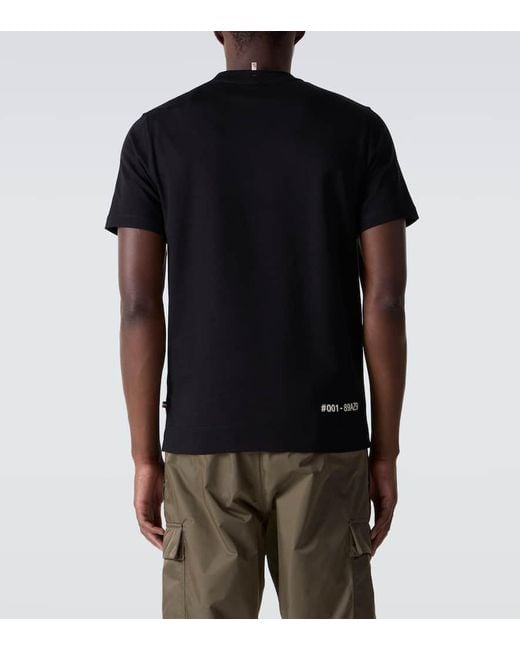 Moncler Black Logo Cotton Jersey T-Shirt for men