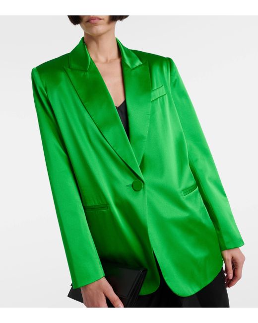 The Sei Green Oversized Silk Blazer