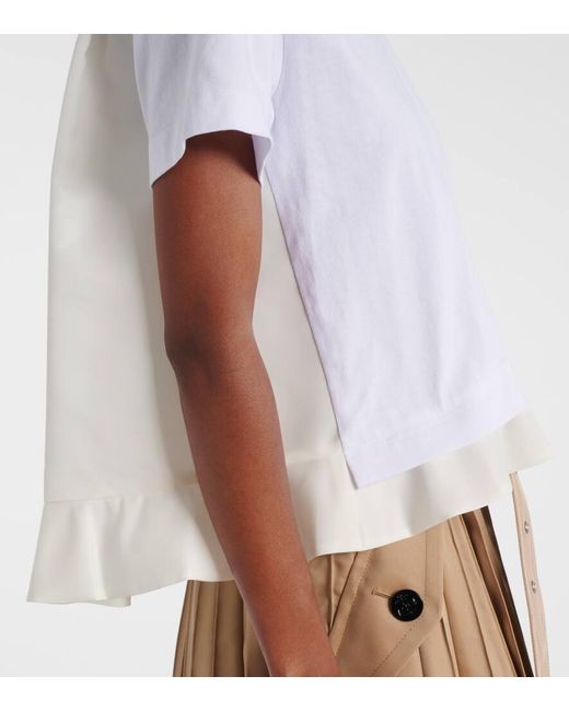 T-Shirt En Coton Sacai en coloris White