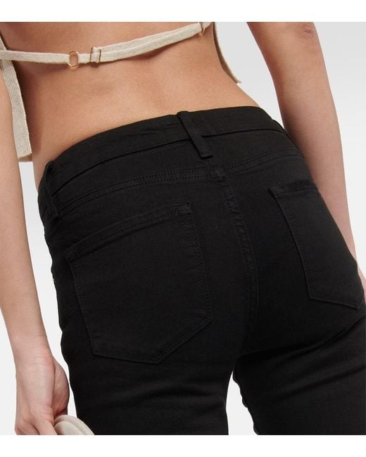 Jean Bootcut Le Mini Boot A Taille Mi-Haute FRAME en coloris Black